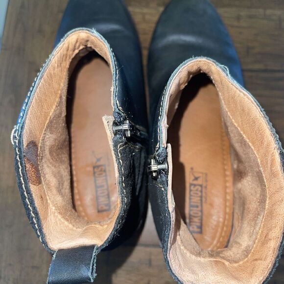 Pikolinos Womens Andorra Black Leather Bootie Boot Shoe 39 US 8.5 Comfort - Picture 9 of 10